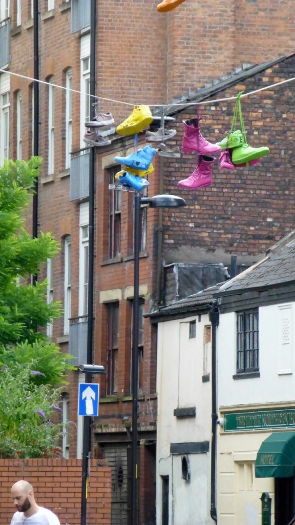 Neon footwear street-art