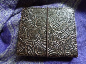 Tooled leather diary