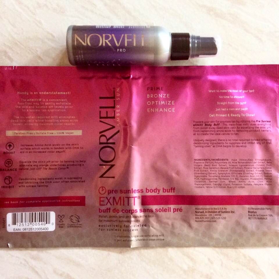 Norvelle 4 Faces Facial Tanning Spray & Body Buff Exfoliating Ph Balancing&nbsp;Mitt